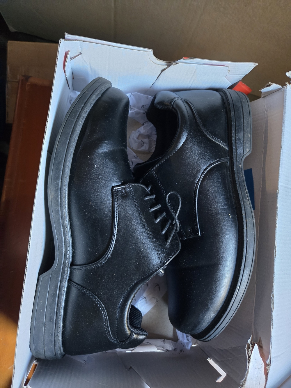 Deer Stags Black Men's Lace-Up Oxfords